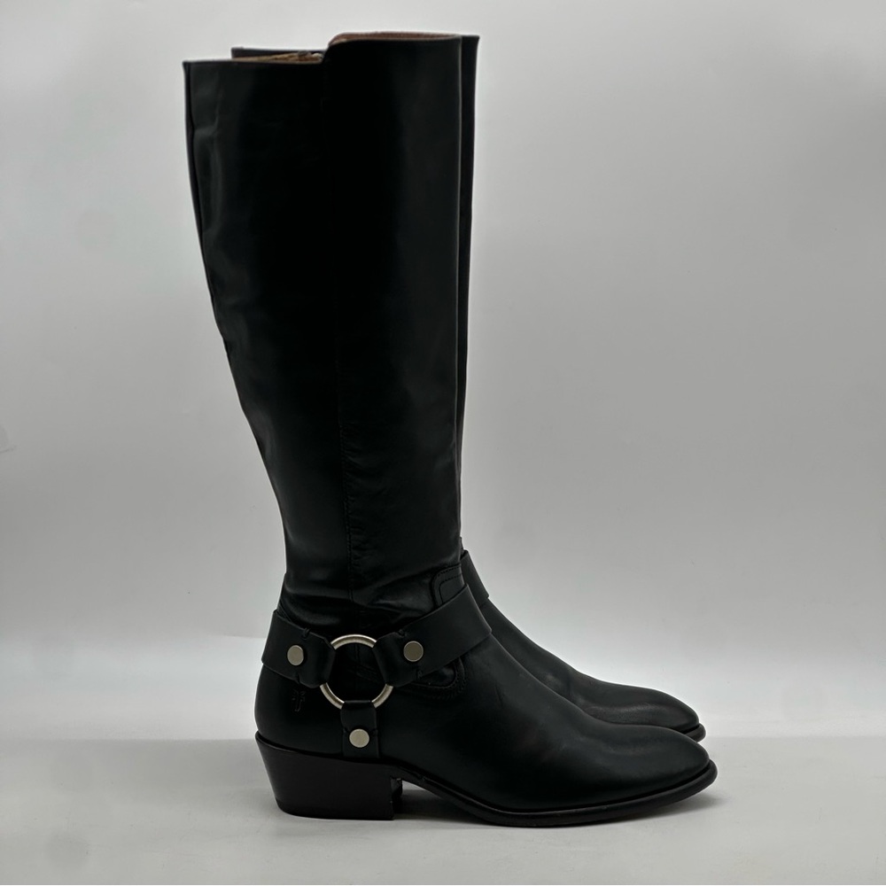Frye Carson Harness Leather Boots. Size 9